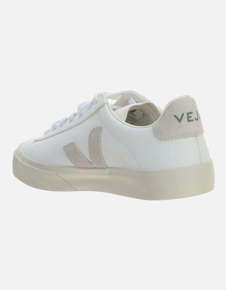 Calfskin Lace-Up Sneakers with V Logo Patch Women - White