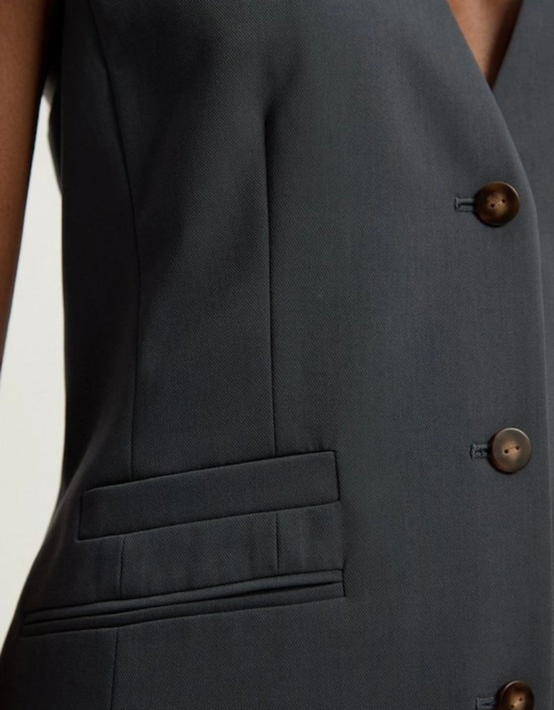 Tailored Twill Essential Single Breasted Waistcoat