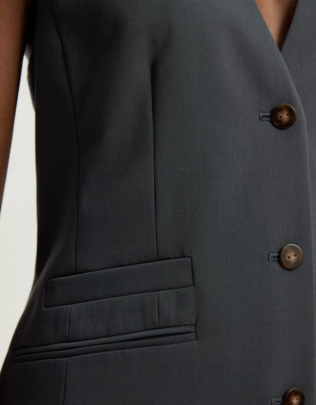 Tailored Twill Essential Single Breasted Waistcoat