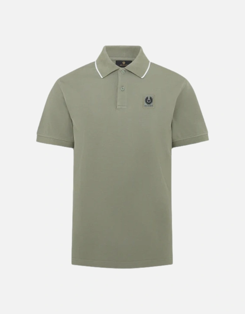 Tipped Polo Sage Green