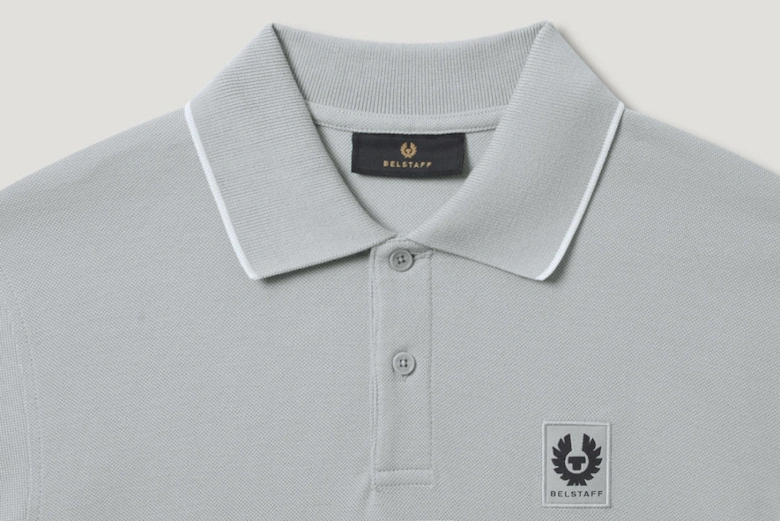 Tipped Polo Quarry Blue