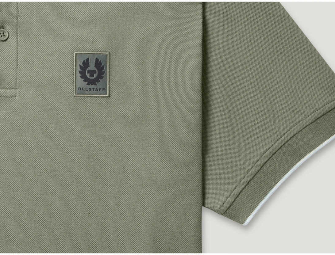 Tipped Polo Sage Green