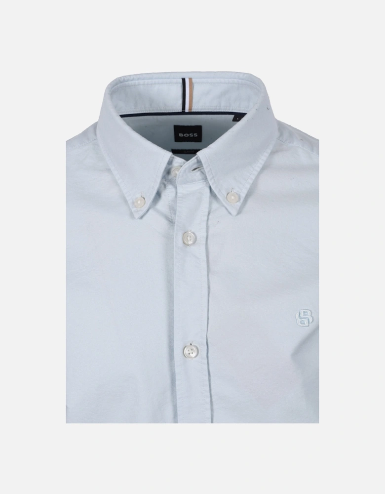 Boss Black H Roan Casual Oxford Shirt Open Blue