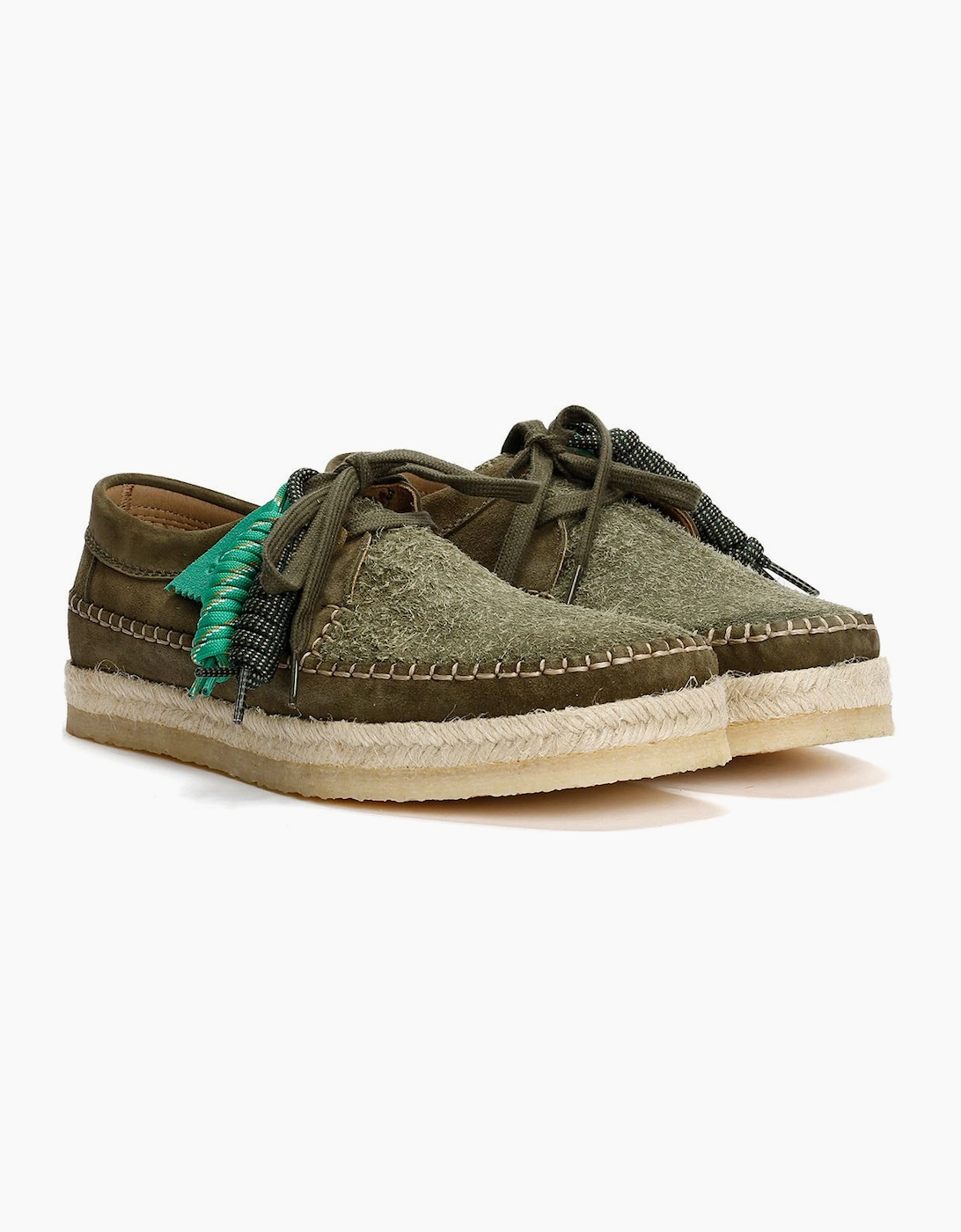 Men's Pompeii X Clarks Originals Weaver Suede Men's Cactus Shoes - Green - Size: 9.5