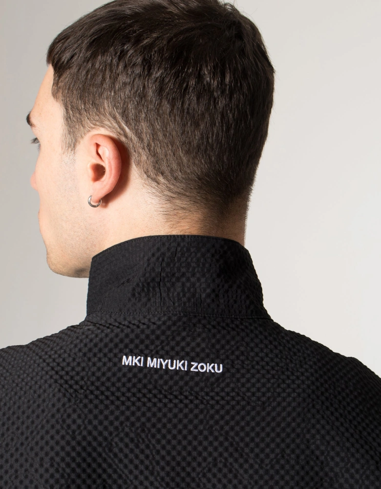 Seersucker Quarter Zip Sweatshirt