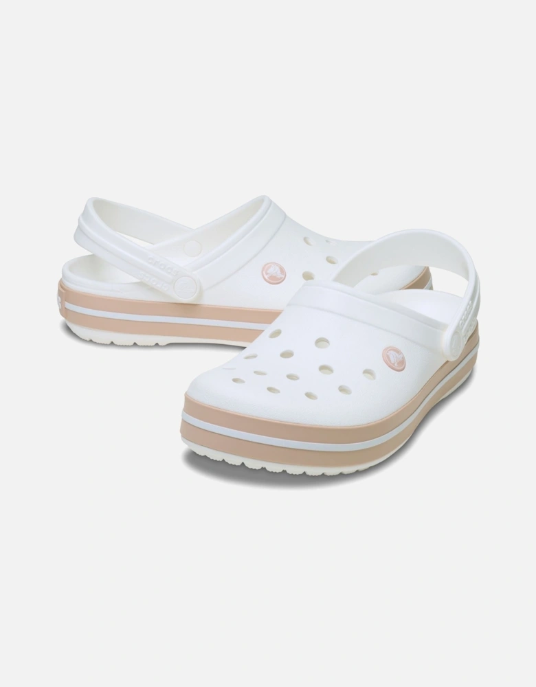 Crocband Thermoplastic White/Pink Caramel Clogs