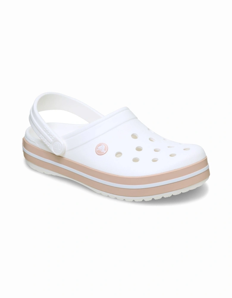 Crocband Thermoplastic White/Pink Caramel Clogs