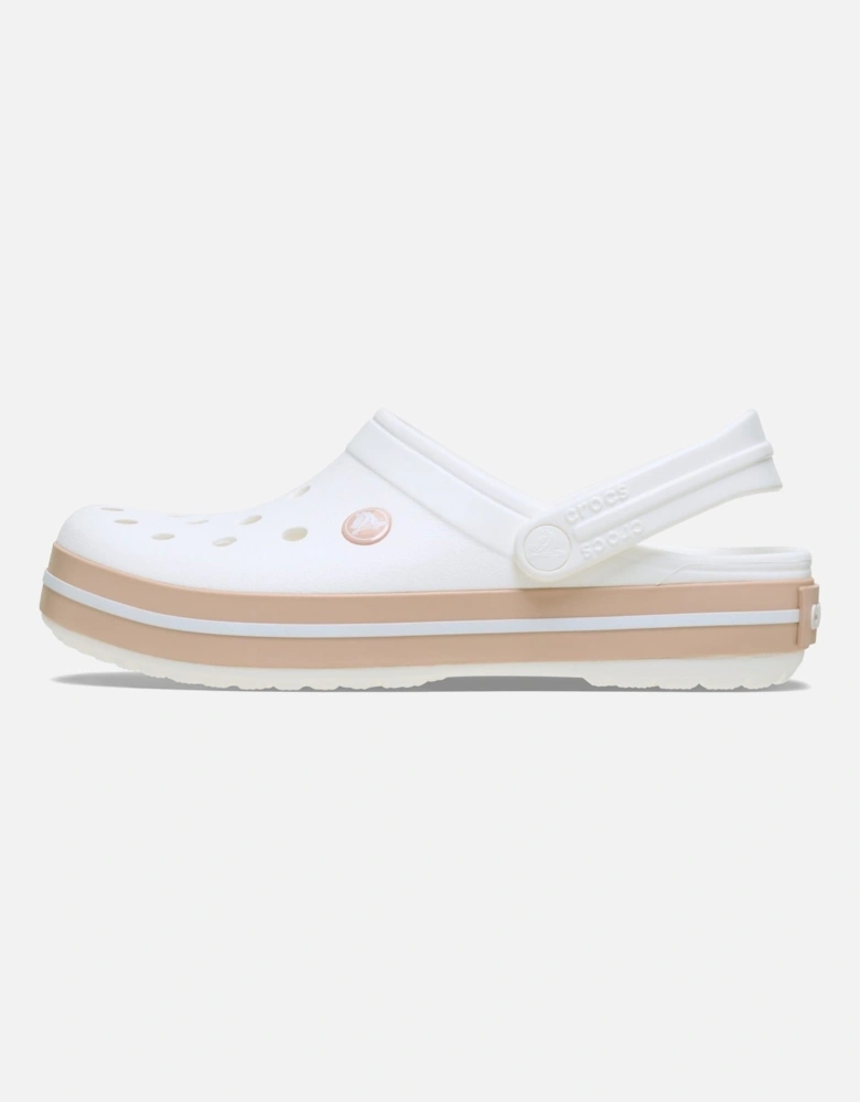 Crocband Thermoplastic White/Pink Caramel Clogs