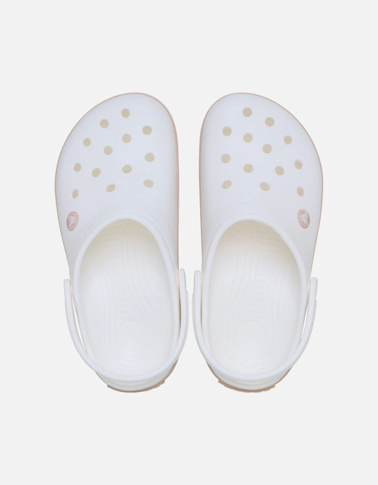 Crocband Thermoplastic White/Pink Caramel Clogs