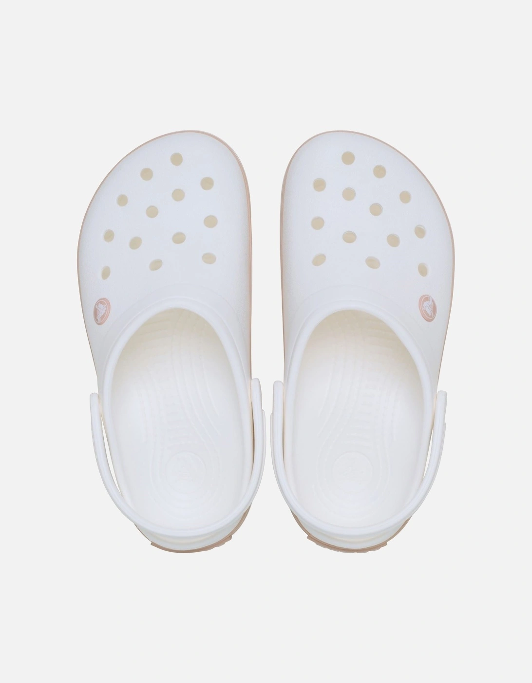 Crocband Thermoplastic White/Pink Caramel Clogs