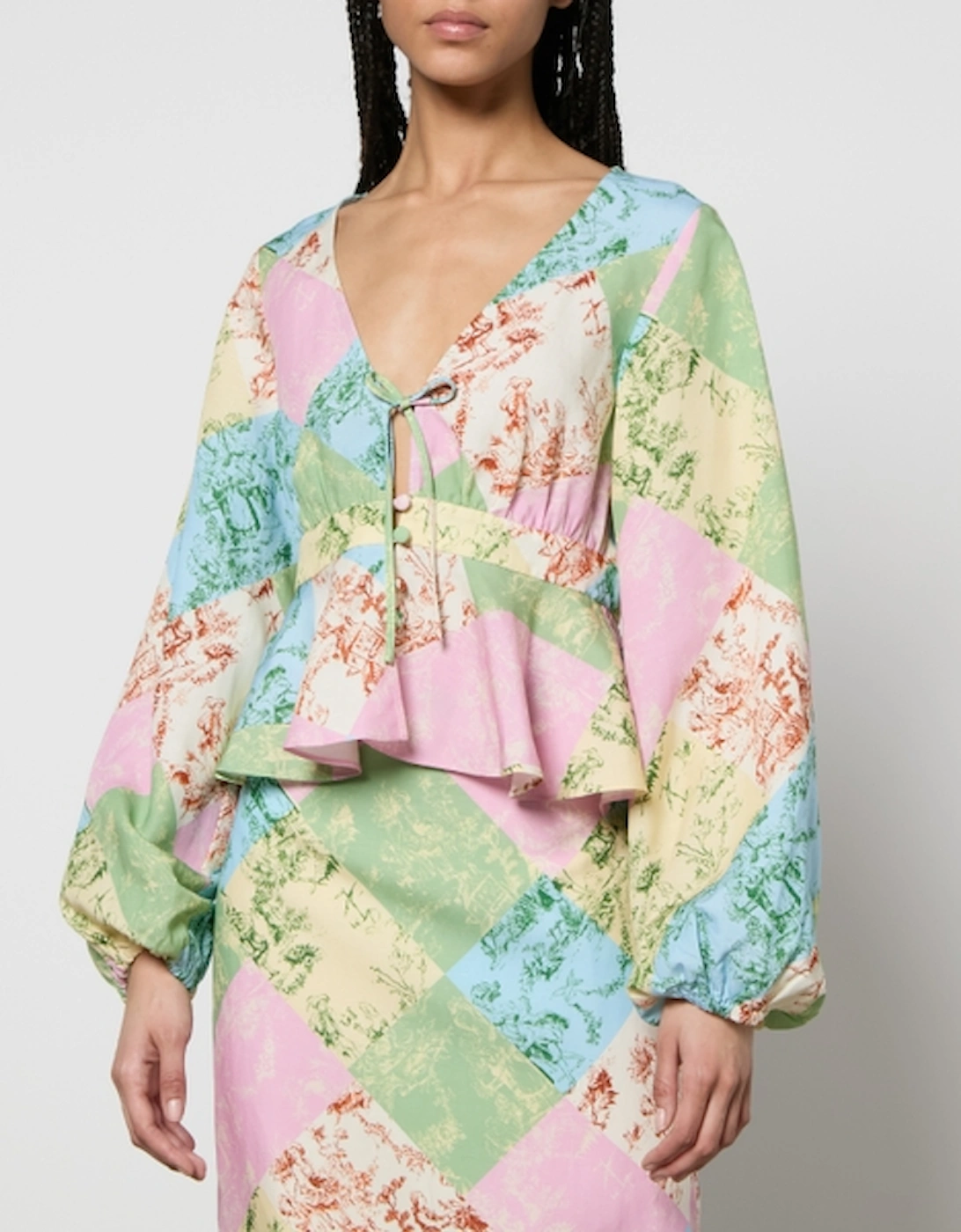 Irene Toile De Jouy Lyocell-Blend Top, 2 of 1