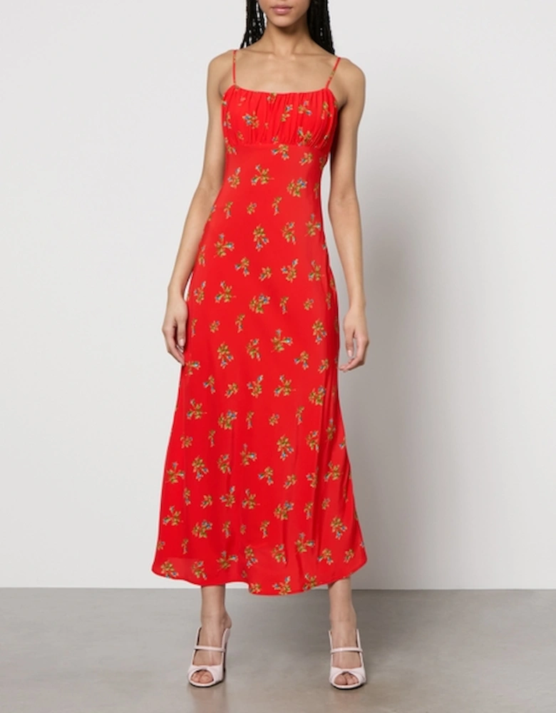 Velma Floral-Print Lenzing™ EcoVero™ Viscose-Blend Midi Dress