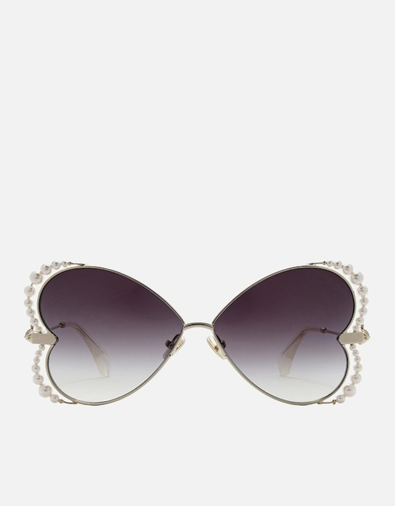Mitski Heart Gold-Tone Sunglasses