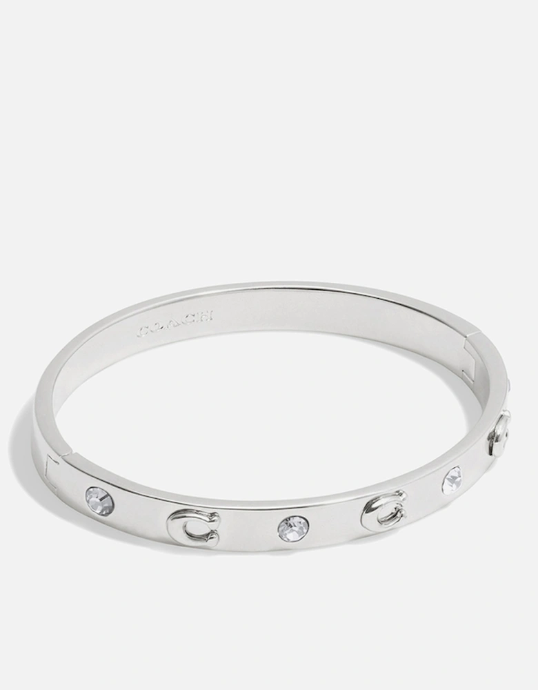 C Silver-Tone Bangle Bracelet