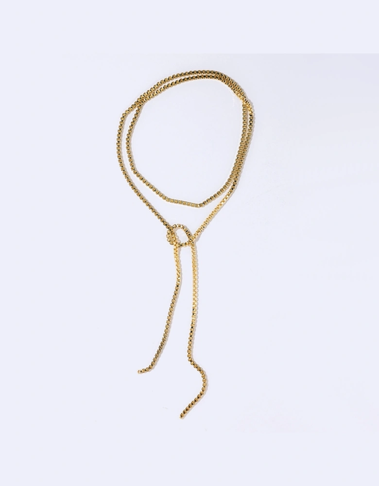 Pearl Octopuss.y Box Chain Rope Gold-Plated Necklace