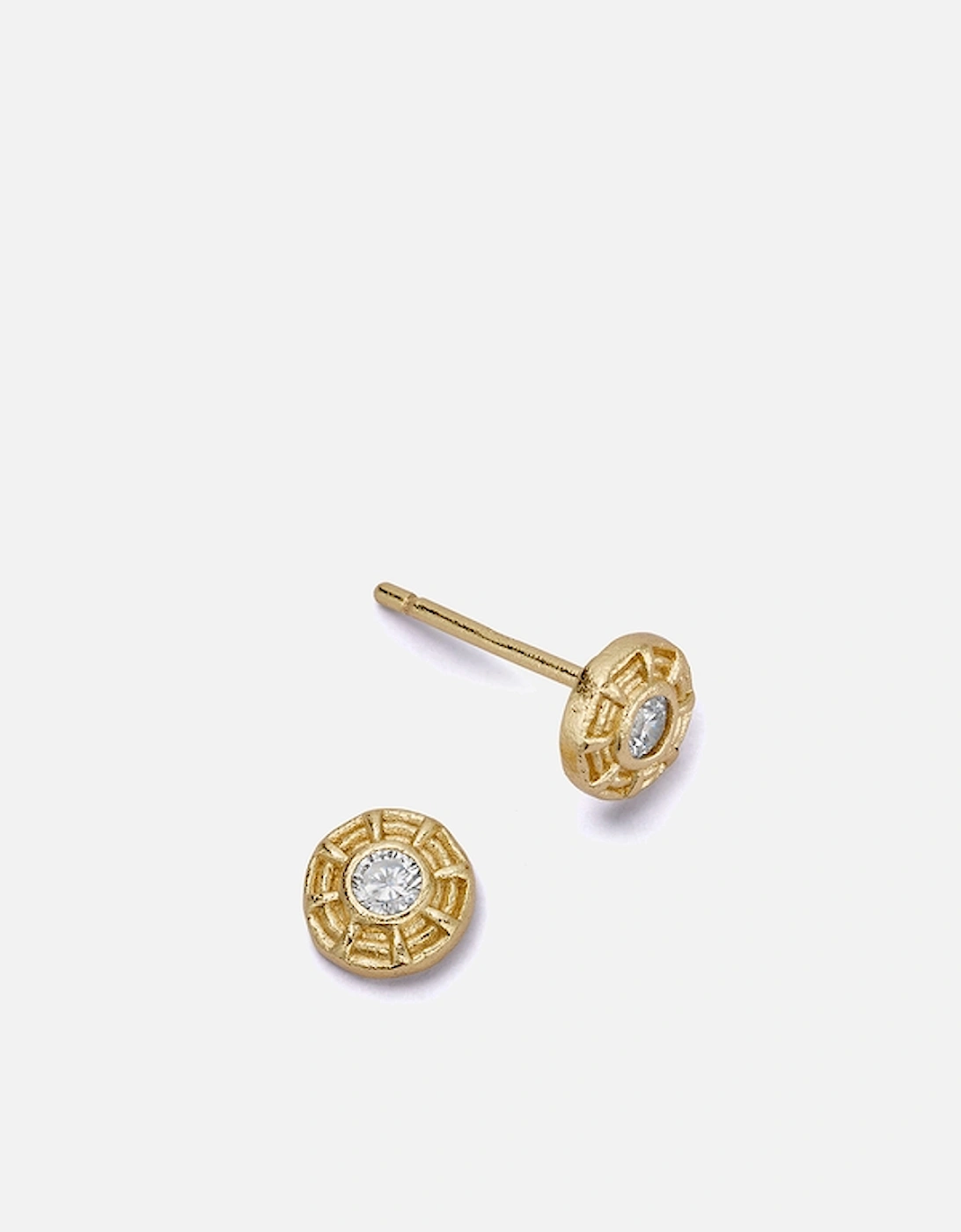 Apollo Sparkle Stud 18k Gold-Plated Earrings, 2 of 1