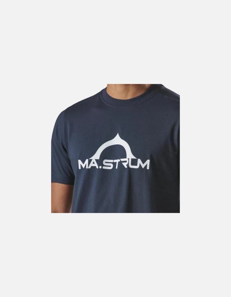 Bora Half Compass Print Tee - Ink Navy