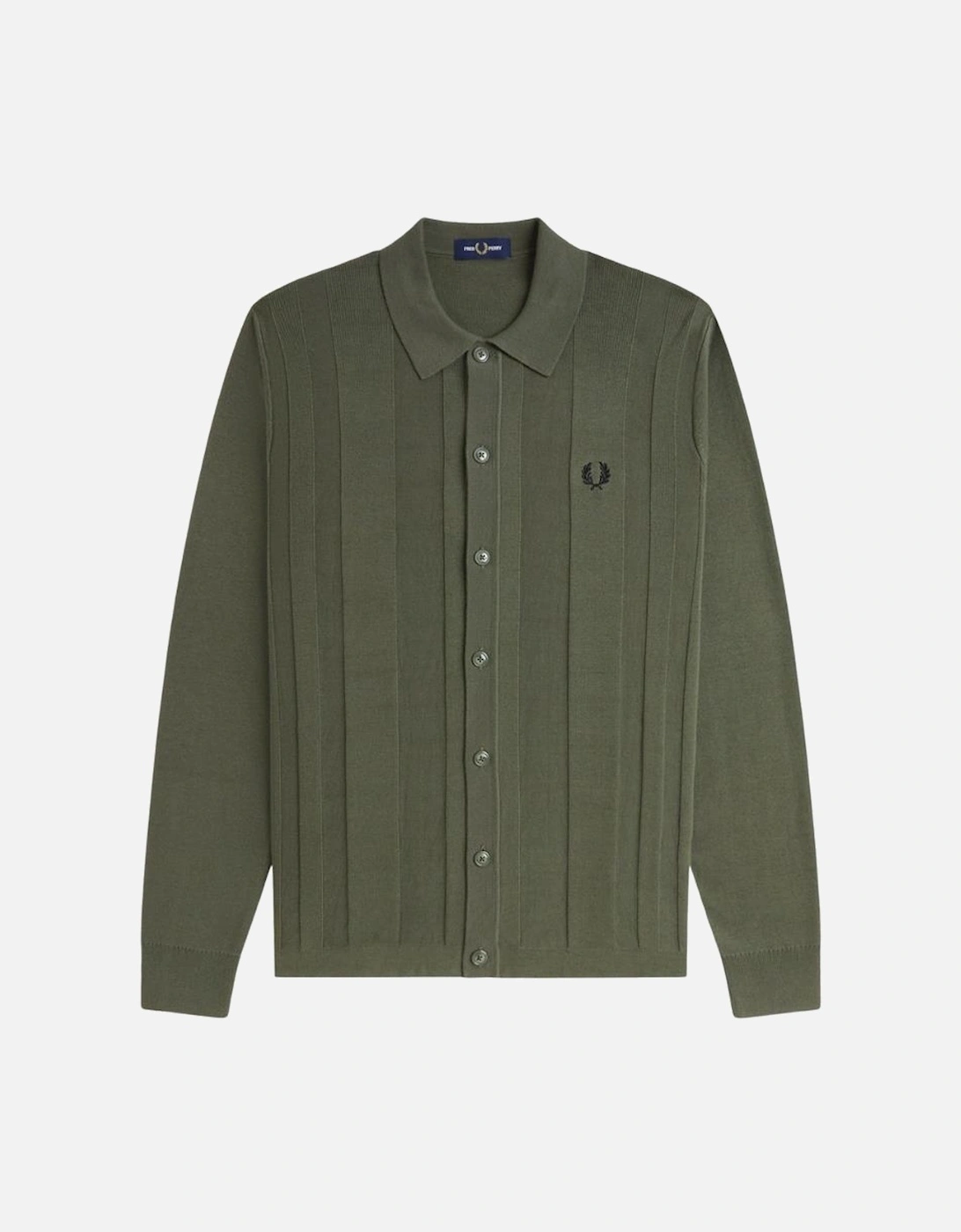 Button Through Knitted Shirt - Laurel Wreath Green, 4 of 3