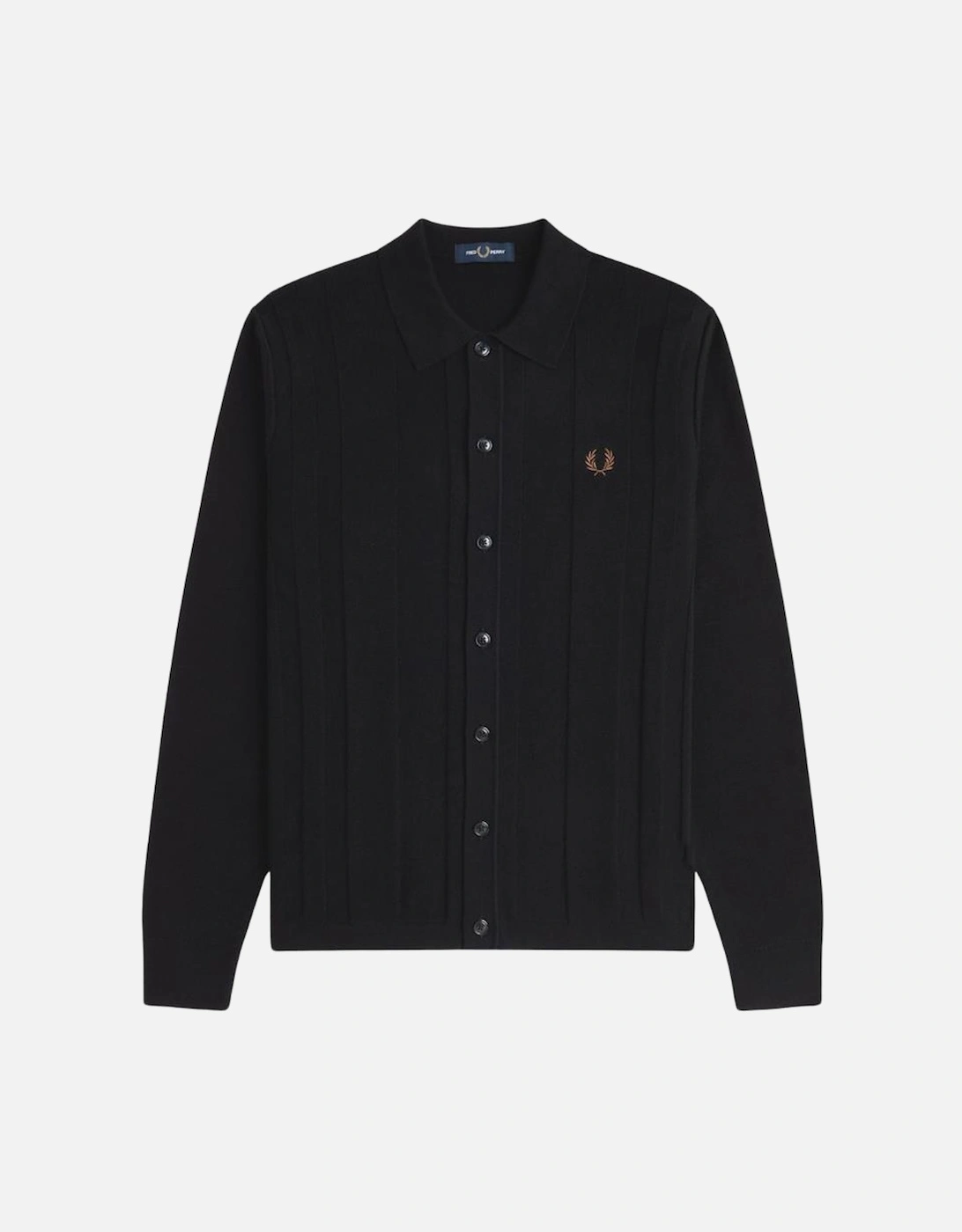 Button Through Knitted Shirt - Black, 5 of 4