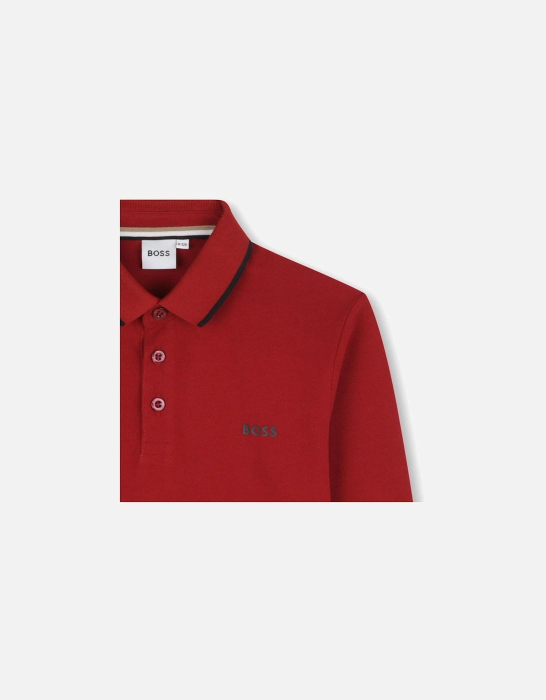 BOSS BOYS DARK RED POLO SHIRT J52330