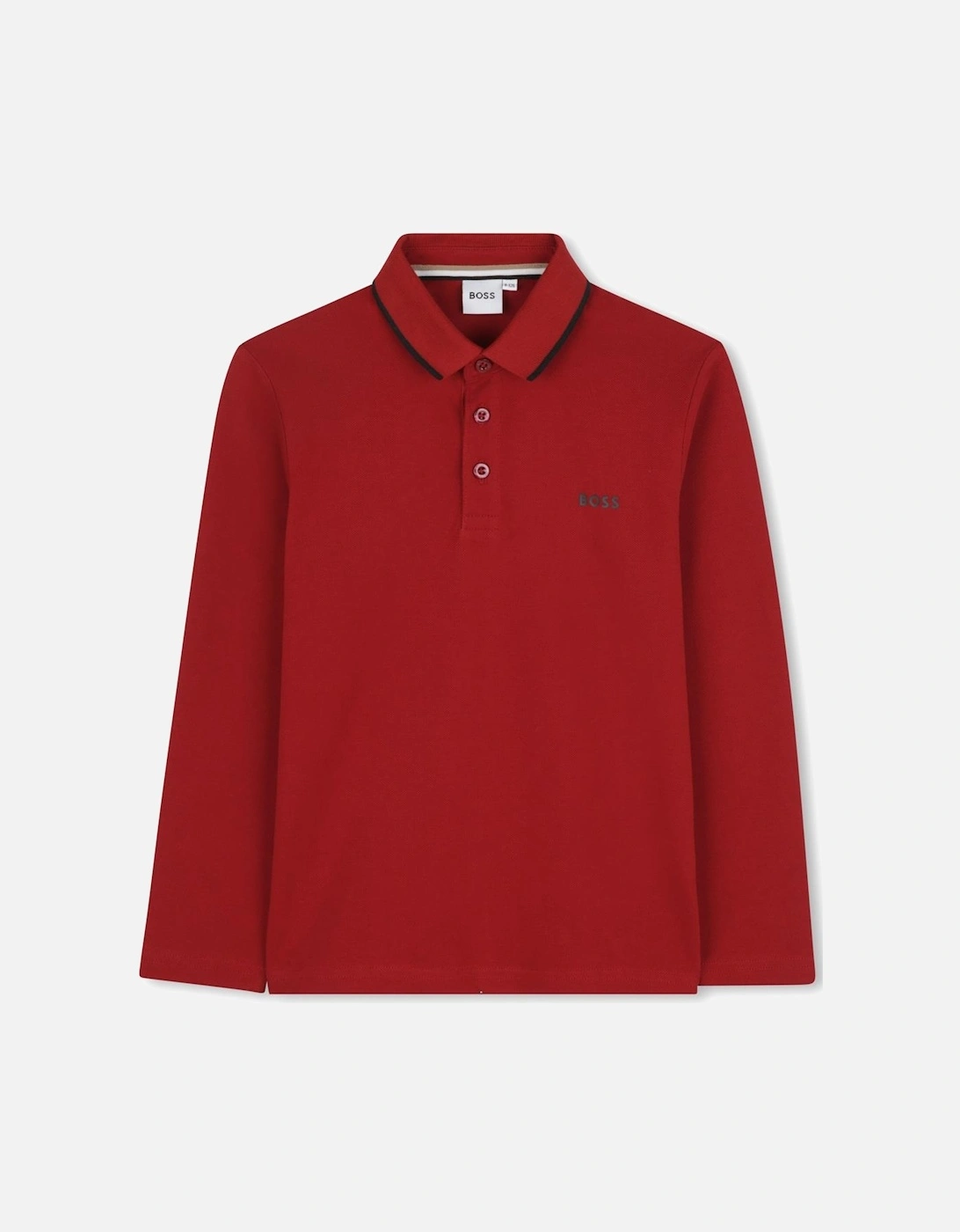 BOSS BOYS DARK RED POLO SHIRT J52330, 4 of 3
