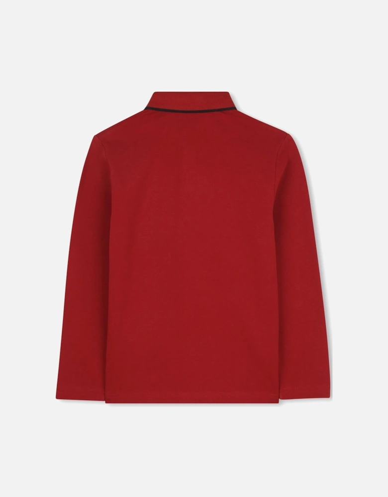 BOSS BOYS DARK RED POLO SHIRT J52330