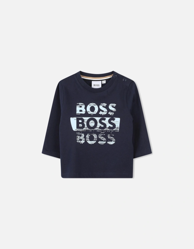 BOSS BABY/TODDLER NAVY T SHIRT J52463