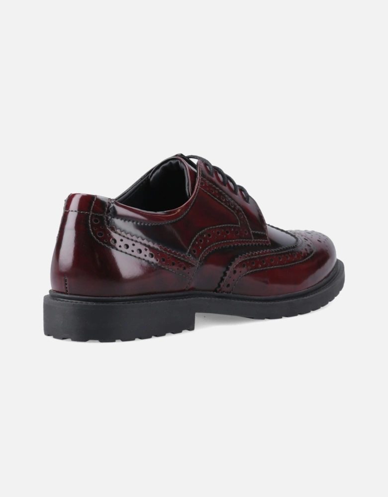 Verity Hi-Shine Leather Women's Bordeaux Brogues Shoes