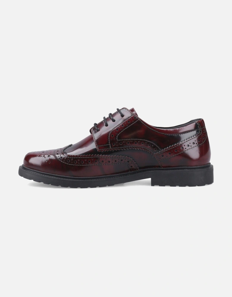 Verity Hi-Shine Leather Women's Bordeaux Brogues Shoes