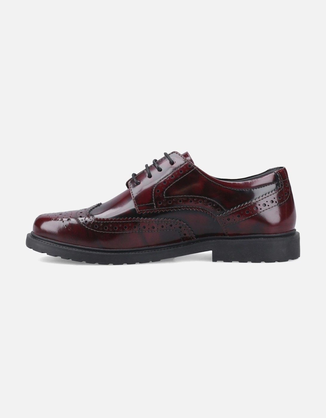 Verity Hi-Shine Leather Women's Bordeaux Brogues Shoes