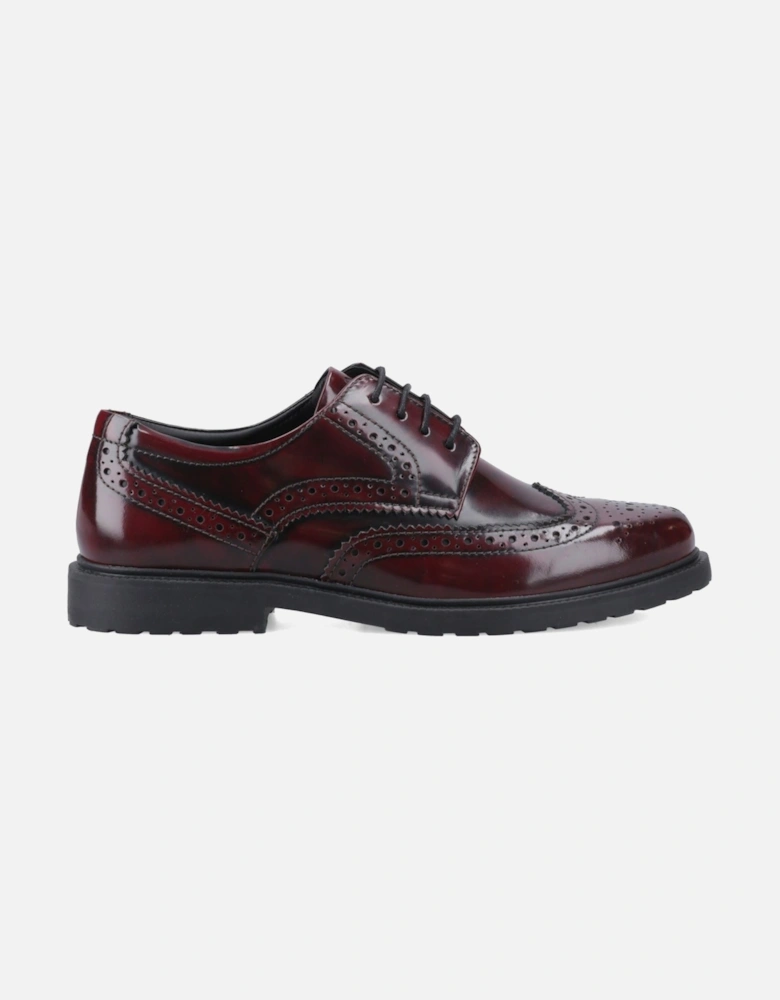 Verity Hi-Shine Leather Women's Bordeaux Brogues Shoes