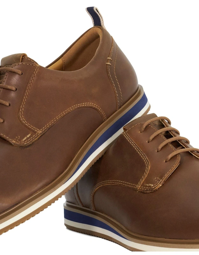 Dune Blaksley Leather Men's Brown Lace-Up Shoes