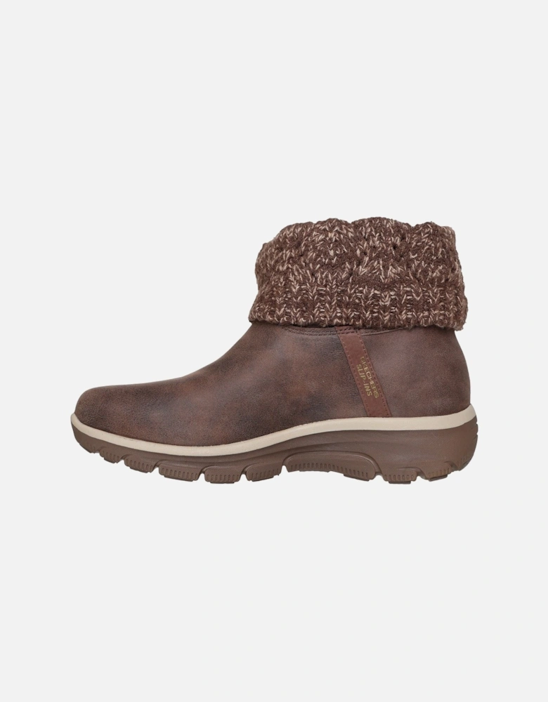 Easy Going Cozy Weather 2 Textile Women's Chocolate Winter Ankle Boots