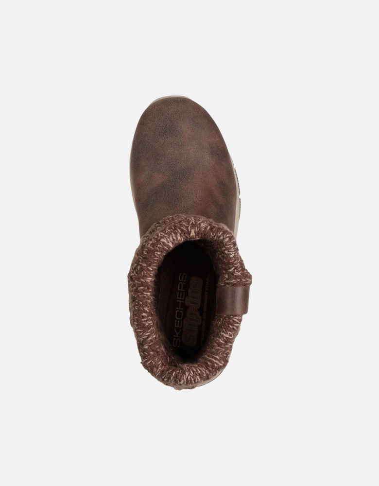 Easy Going Cozy Weather 2 Textile Women's Chocolate Winter Ankle Boots