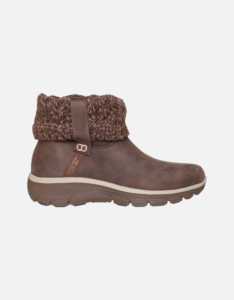 Easy Going Cozy Weather 2 Textile Women's Chocolate Winter Ankle Boots