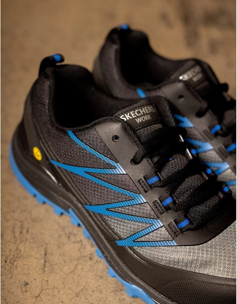 Puxal Textile Men's Black/Blue Safety Trainers