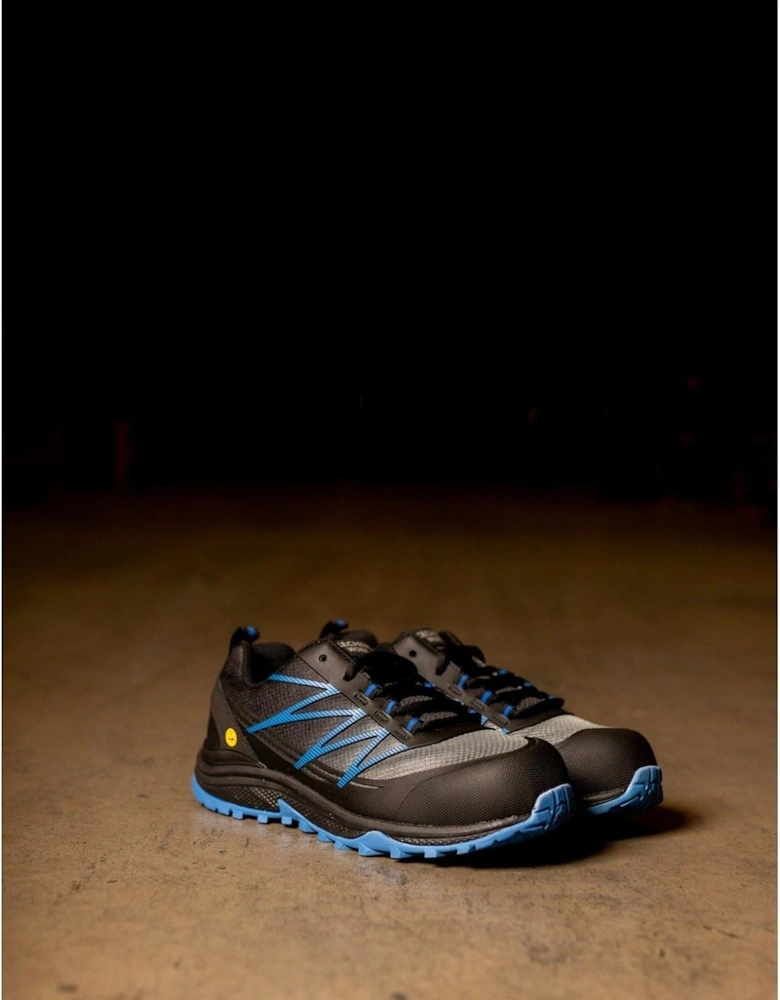 Puxal Textile Men's Black/Blue Safety Trainers