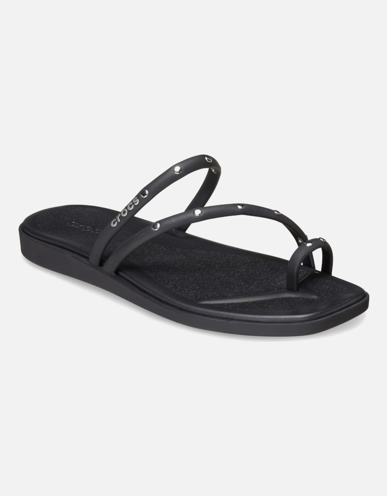 Miami Studded Toe Loop Thermoplastic Women's Black Sandals