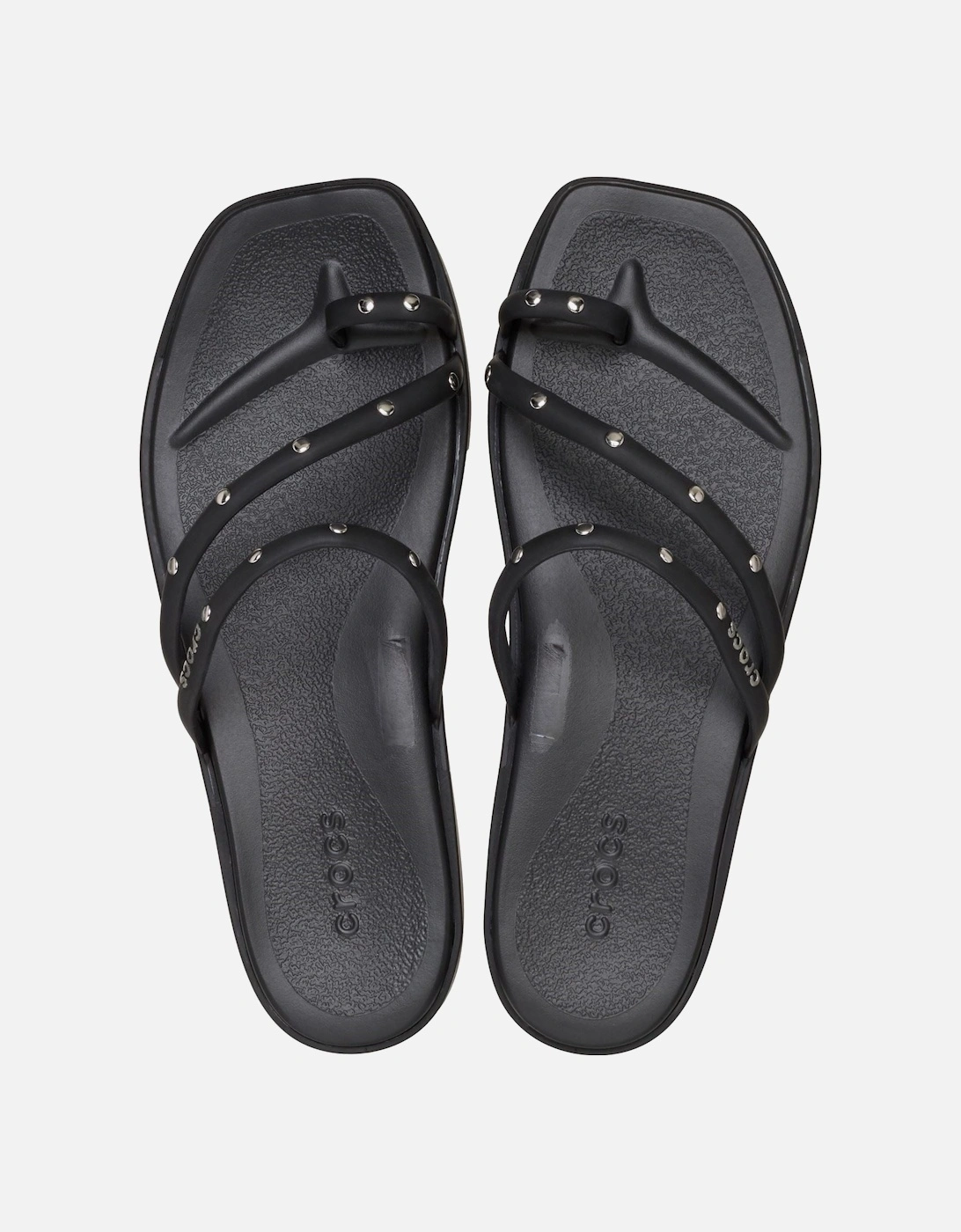 Miami Studded Toe Loop Thermoplastic Women's Black Sandals