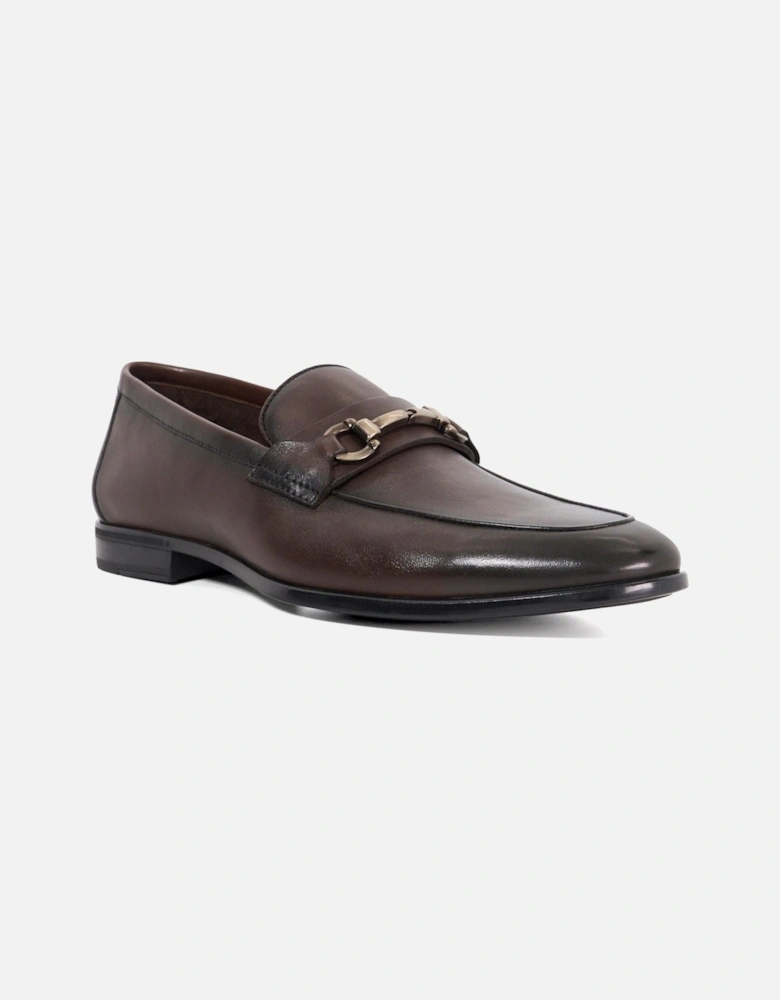 Dune Seymore Leather Men's Brown Slip-On Shoes