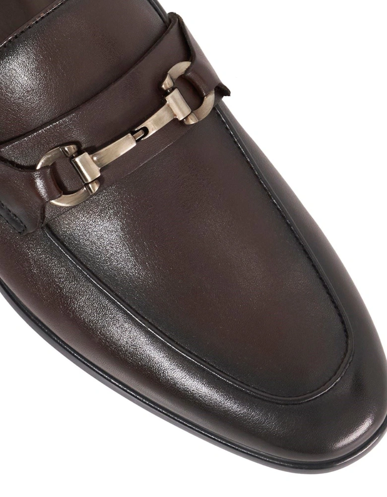 Dune Seymore Leather Men's Brown Slip-On Shoes