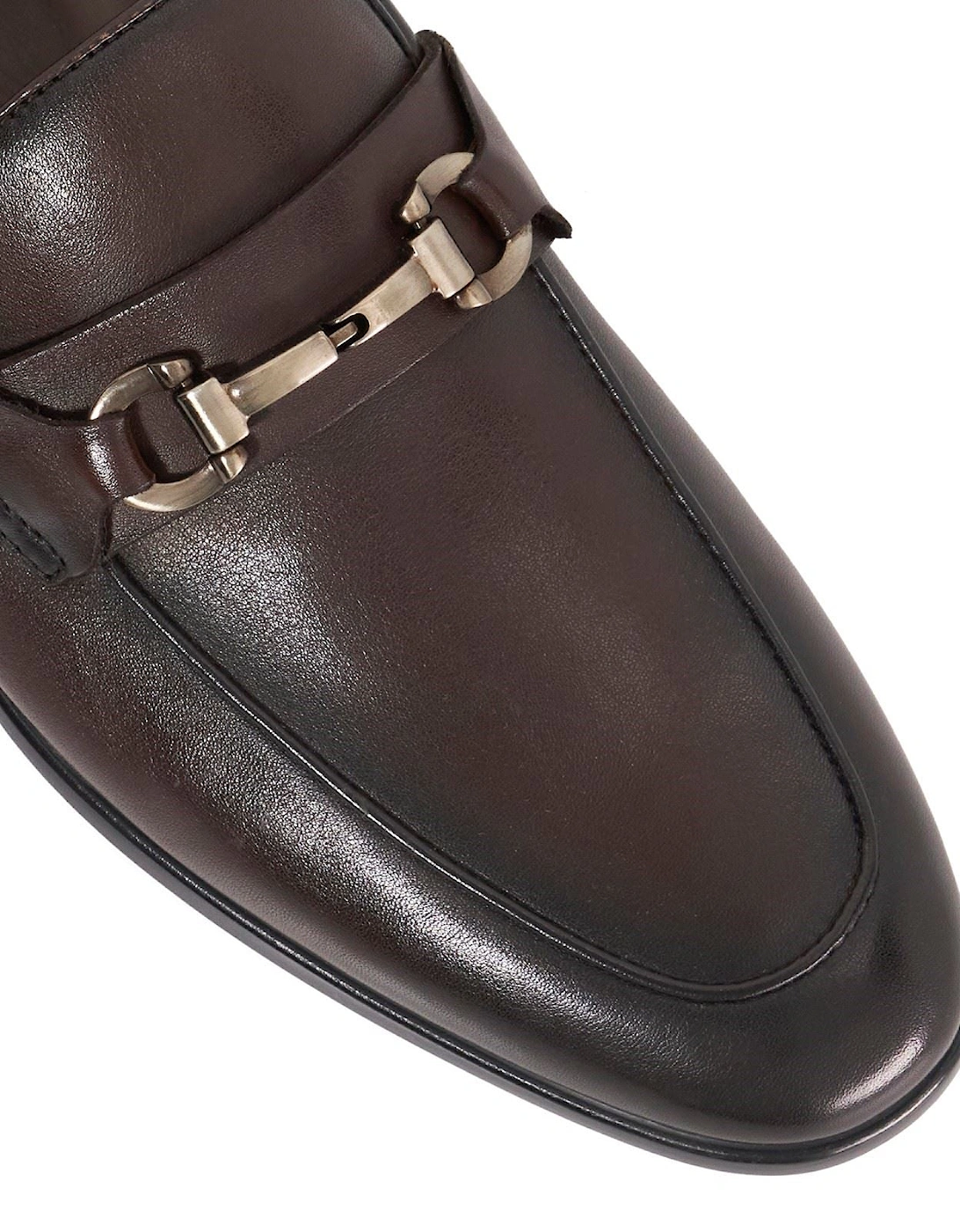 Dune Seymore Leather Men's Brown Slip-On Shoes