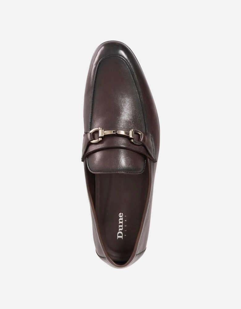 Dune Seymore Leather Men's Brown Slip-On Shoes