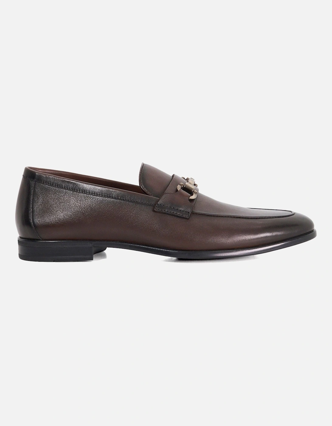 Dune Seymore Leather Men's Brown Slip-On Shoes