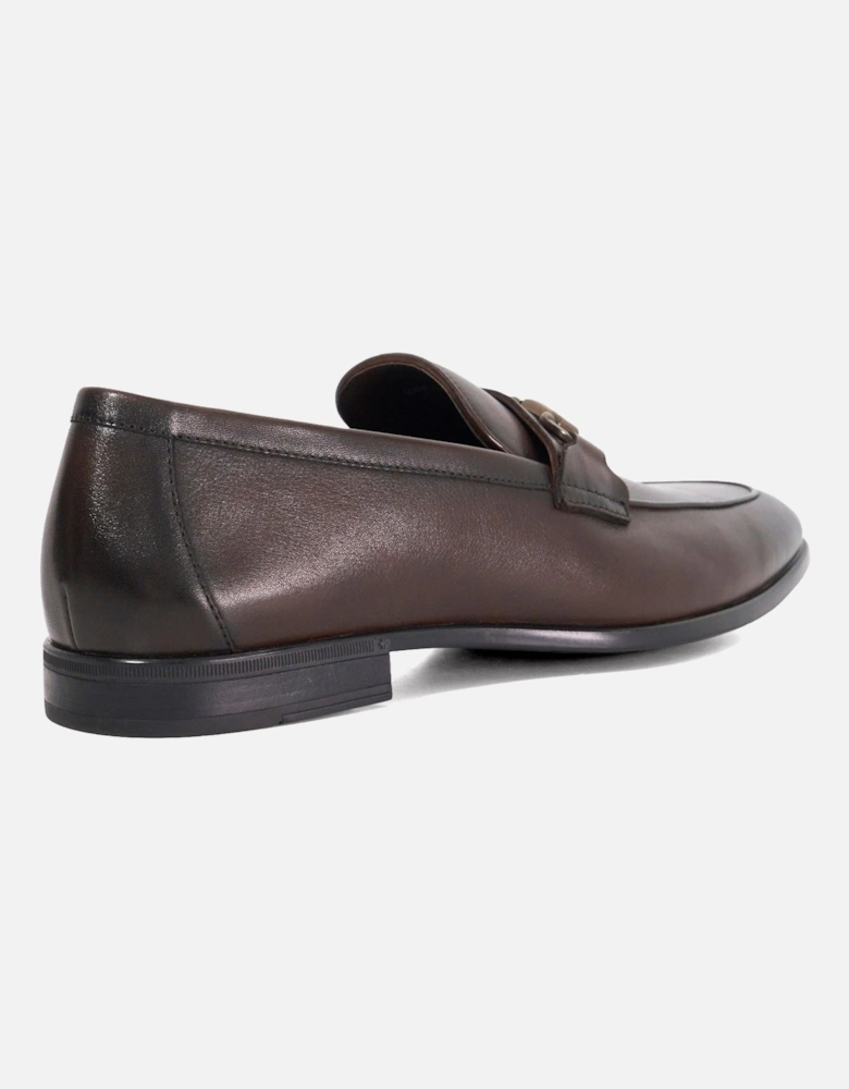 Dune Seymore Leather Men's Brown Slip-On Shoes