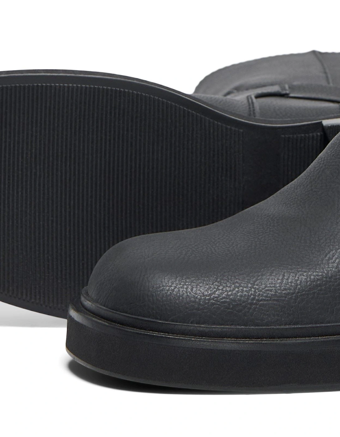 BUTTER-2 Polyurethane Women's Black Heeled Mid Calf Boots