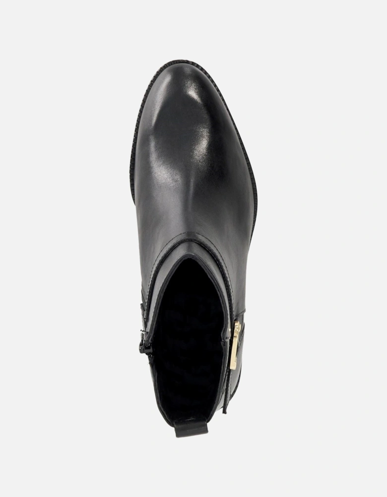 Dune Pemma Leather Women's Black Boots