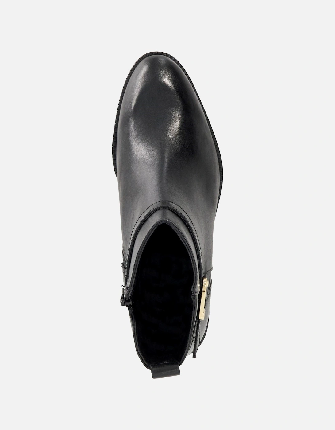 Dune Pemma Leather Women's Black Boots