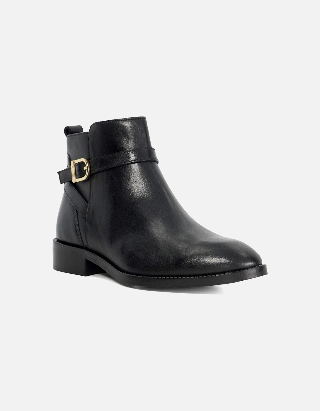 Dune Pemma Leather Women's Black Boots, 6 of 5