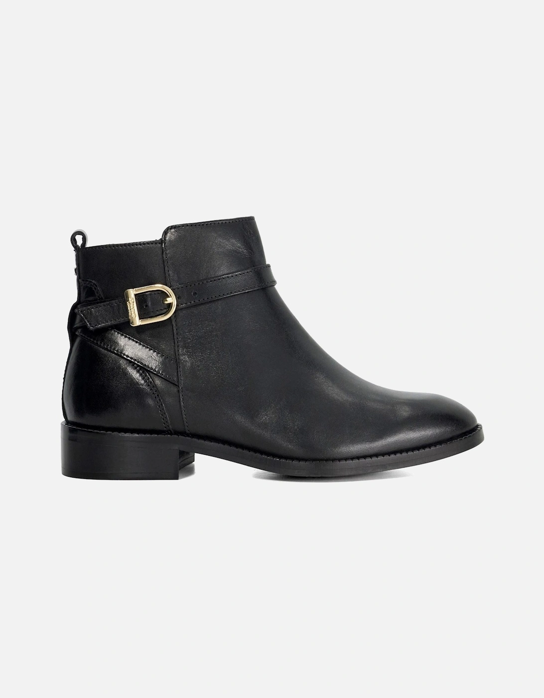 Dune Pemma Leather Women's Black Boots